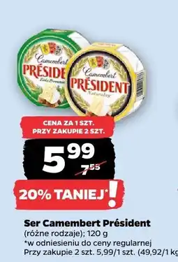 Netto Ser Camembert Président różne rodzaje oferta