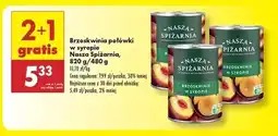 Biedronka Brzoskwinie w syropie Nasza Spiżarnia oferta