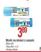 E.Leclerc Worki na śmieci supermocne z uszami 60 l Wiodąca Marka Elembal oferta