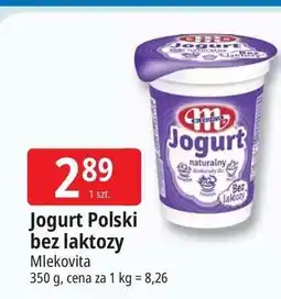 E.Leclerc Jogurt naturalny bez laktozy Mlekovita Polski oferta