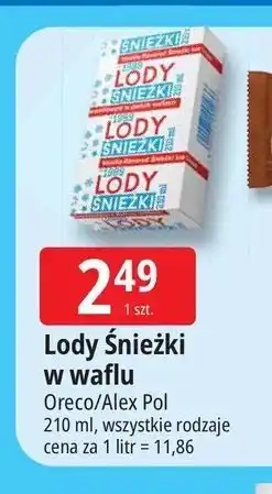 E.Leclerc Lód o smaku waniliowym Śnieżki oferta