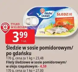 E.Leclerc Filety śledziowe w oleju rzepakowym Wiodąca Marka Peche Ocean oferta