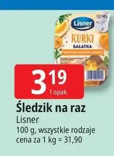 E.Leclerc Z kurkami Lisner Śledzik Na Raz oferta