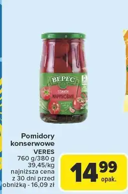 Carrefour Pomidory konserwowe Veres oferta