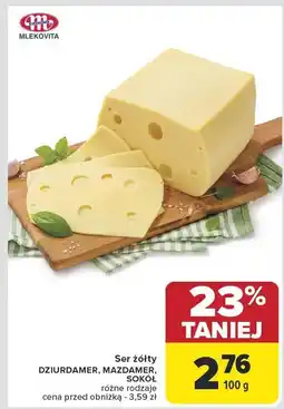 Carrefour Ser żółty Dziurdamer, Mazdamer, Sokół Mlekovita oferta