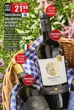 Biedronka PRIMITIVO MASSO AL SOLE 750 ML oferta
