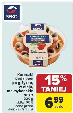 Carrefour Market Krewetki śledziowe po grecku w oleju meksykańskie SEKO oferta