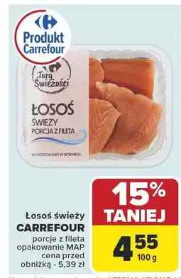 Carrefour Market Łosoś świeży CARREFOUR porcje z fileta oferta