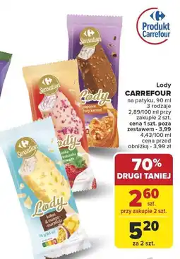 Carrefour Market Lody CARREFOUR różne rodzaje oferta