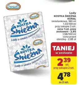 Carrefour Lody KOSTKA ŚNIEŻNA KORAL oferta