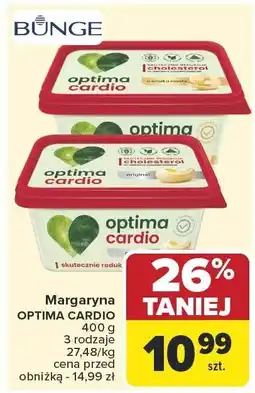 Carrefour Market Margaryna OPTIMA CARDIO różne rodzaje BUNGE oferta