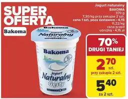Carrefour Jogurt naturalny Bakoma 370g oferta