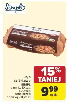 Carrefour Jaja ściółkowe Simpl L 10 szt oferta