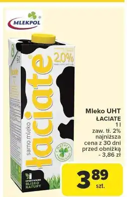 Carrefour Mleko UHT Laciate 2% 1l Mlekpol oferta