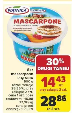 Carrefour Ser mascarpone Piątnica 500g oferta