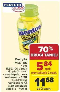 Carrefour Pastylki Mentos Pure Fresh oferta
