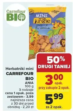 Carrefour Market Herbatniki mini Carrefour Bio Ania oferta