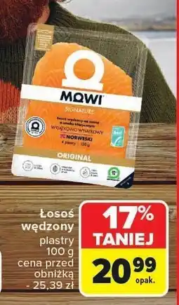 Carrefour Łosoś wędzony plastry MOWI oferta