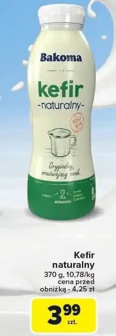 Carrefour Kefir naturalny Bakoma oferta