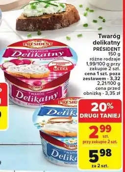 Carrefour Twaróg delikatny President oferta
