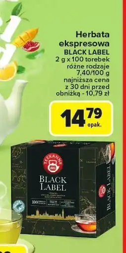 Carrefour Herbata ekspresowa Black Label Teekanne oferta