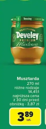 Carrefour Musztarda Develey różne rodzaje oferta