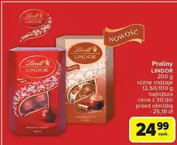 Carrefour Praliny Lindor różne rodzaje Lindt oferta