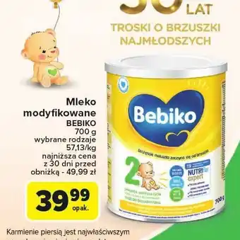 Carrefour Mleko modyfikowane Bebiko oferta