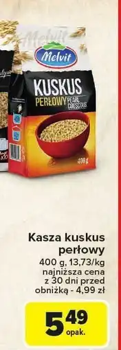 Carrefour Kasza kuskus perłowy Melvit oferta