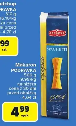 Carrefour Makaron Podravka spaghetti oferta