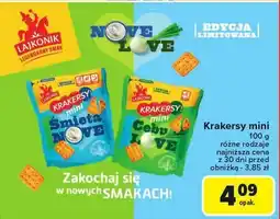 Carrefour Krakersy mini Lajkonik różne rodzaje oferta