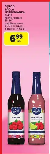 Carrefour Syrop Paola różne rodzaje 0.43l oferta