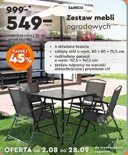 Biedronka SANICO Zestaw mebli ogrodowych oferta