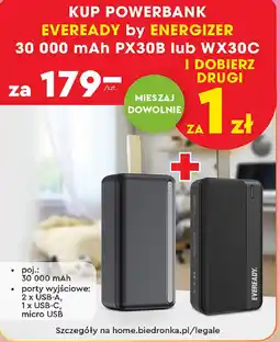 Biedronka Powerbank eveready by energizer oferta