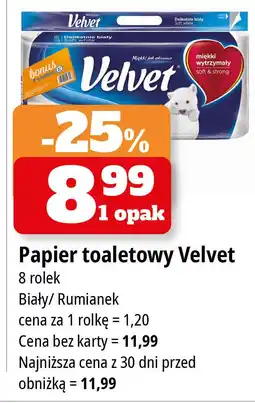 E.Leclerc Papier toaletowy biały Velvet oferta