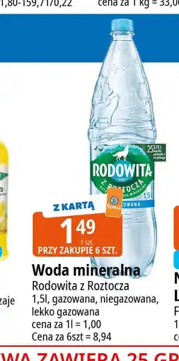 E.Leclerc Woda delikatnie gazowana Rodowita Z Roztocza oferta