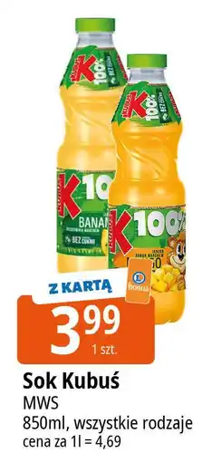 E.Leclerc Sok jabłko-banan-brzoskwinia-marchew Kubuś 100% oferta