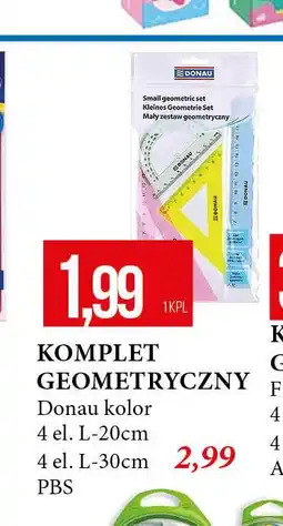 E.Leclerc Komplet geometryczny z linijką 30 cm Donau (Biella) oferta