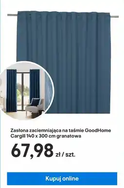 Zasłona zaciemniająca na taśmie GoodHome Cargill