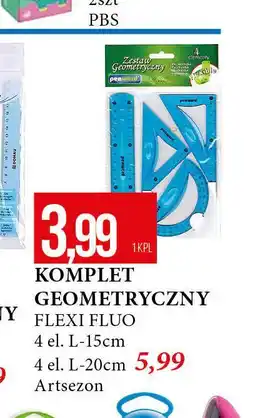 E.Leclerc Komplet geometryczny z linijką 20 cm Penword oferta