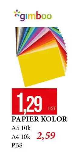 E.Leclerc Papier kolorowy a4/10k Gimboo oferta