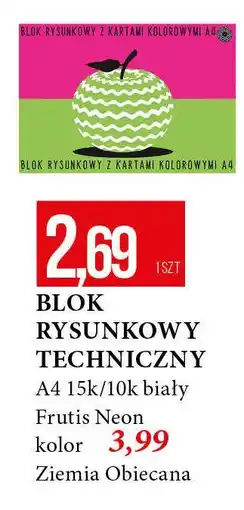 E.Leclerc Blok rysunkowy a4 z kolorowymi kartkami Ziemia Obiecana oferta