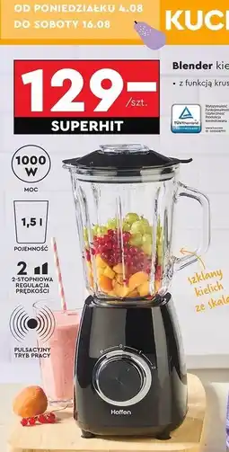 Biedronka Blender kielichowy 1000w Hoffen oferta