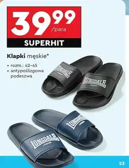 Biedronka Klapki męskie 42-45 Lonsdale oferta