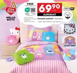 Biedronka Komplet pościeli z bawełny 160 x 200 + 70 80 cm Care Bears oferta