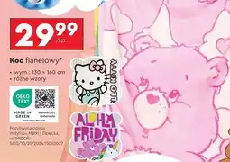 Biedronka Koc flanelowy 130 x 160 cm oferta