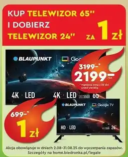 Biedronka Telewizor led 24 Blaupunkt oferta
