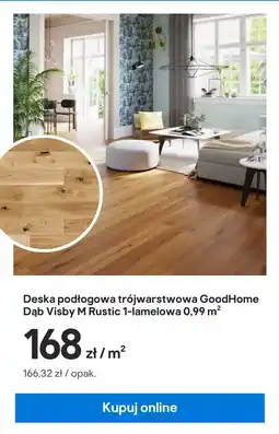 Castorama Deska podłogowa trójwarstwowa Good Home Dąb Visby M Rustic 1-lamelowa oferta