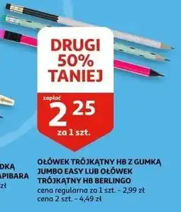 Auchan Ołówek hb trójkątny jumbo easy Berlingo oferta