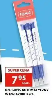 Auchan Długopis w gwiazdki niebieski Toma (Piśmiennicze) oferta